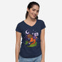 I'm Fine Fall-Womens-V-Neck-Tee-sachpica