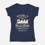 Three Seals Motel Emblem-Womens-V-Neck-Tee-LAGELANTEE