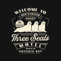 Three Seals Motel Emblem-Womens-Fitted-Tee-LAGELANTEE