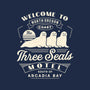 Three Seals Motel Emblem-Mens-Heavyweight-Tee-LAGELANTEE