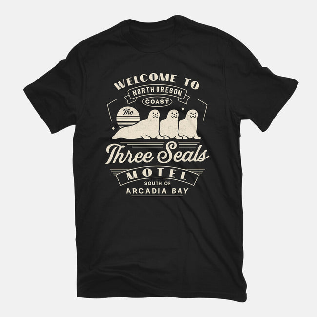 Three Seals Motel Emblem-Womens-Fitted-Tee-LAGELANTEE
