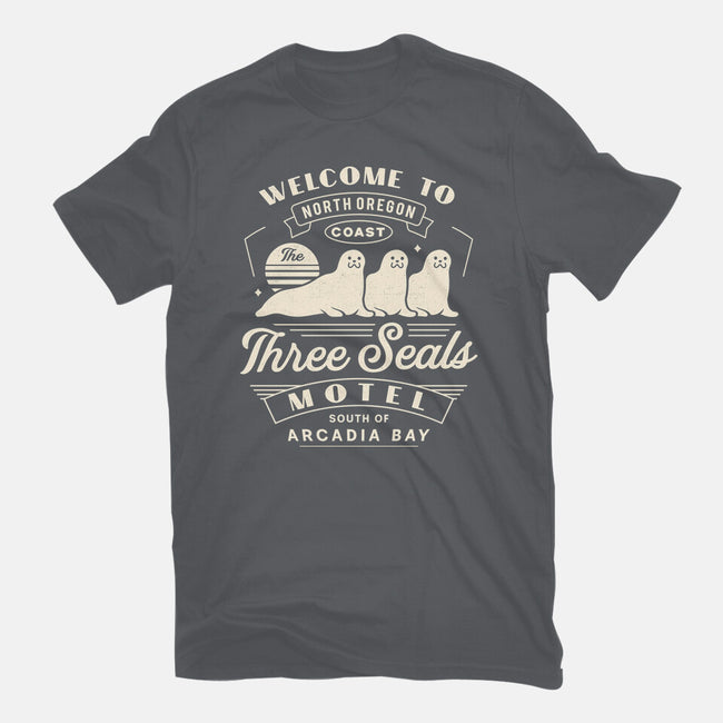Three Seals Motel Emblem-Womens-Fitted-Tee-LAGELANTEE