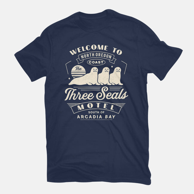 Three Seals Motel Emblem-Womens-Fitted-Tee-LAGELANTEE