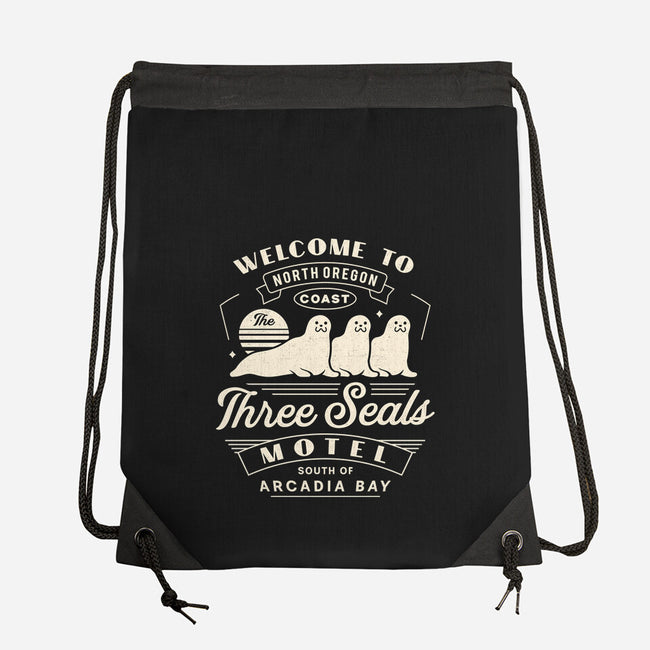 Three Seals Motel Emblem-None-Drawstring-Bag-LAGELANTEE