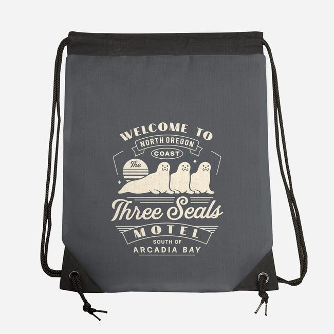 Three Seals Motel Emblem-None-Drawstring-Bag-LAGELANTEE