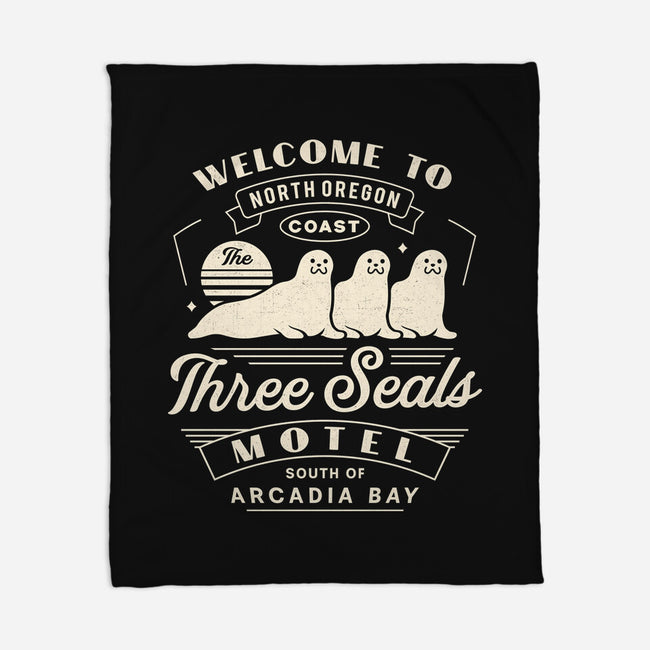 Three Seals Motel Emblem-None-Fleece-Blanket-LAGELANTEE