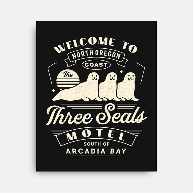 Three Seals Motel Emblem-None-Stretched-Canvas-LAGELANTEE