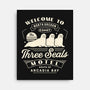 Three Seals Motel Emblem-None-Stretched-Canvas-LAGELANTEE