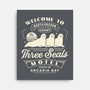 Three Seals Motel Emblem-None-Stretched-Canvas-LAGELANTEE