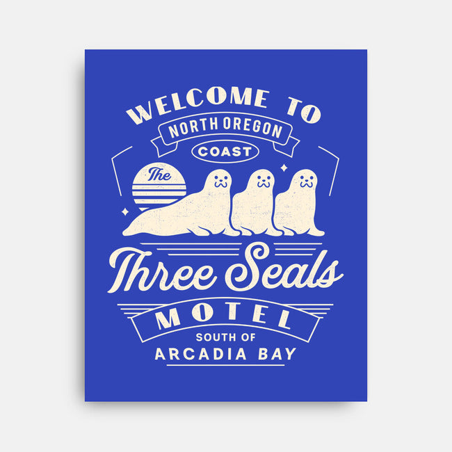 Three Seals Motel Emblem-None-Stretched-Canvas-LAGELANTEE