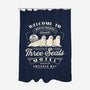Three Seals Motel Emblem-None-Polyester-Shower Curtain-LAGELANTEE