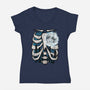 Heart Of The Forest-Womens-V-Neck-Tee-JanGrackleArt