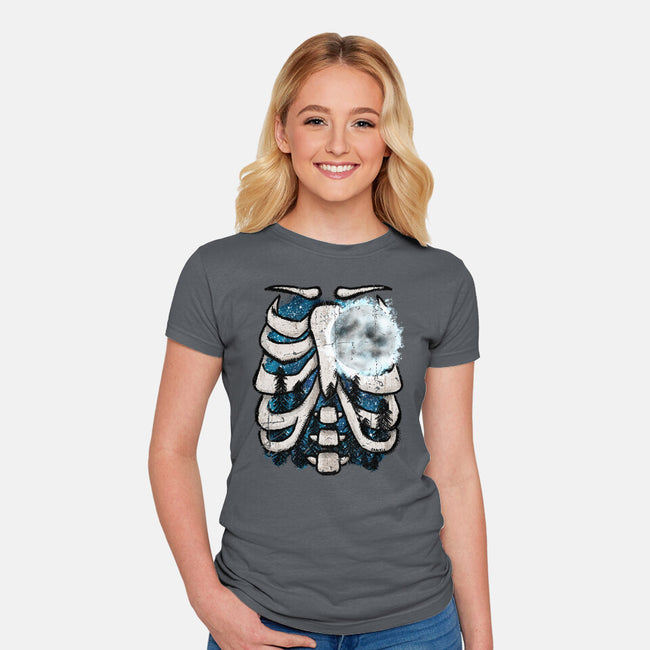 Heart Of The Forest-Womens-Fitted-Tee-JanGrackleArt