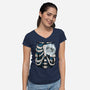 Heart Of The Forest-Womens-V-Neck-Tee-JanGrackleArt