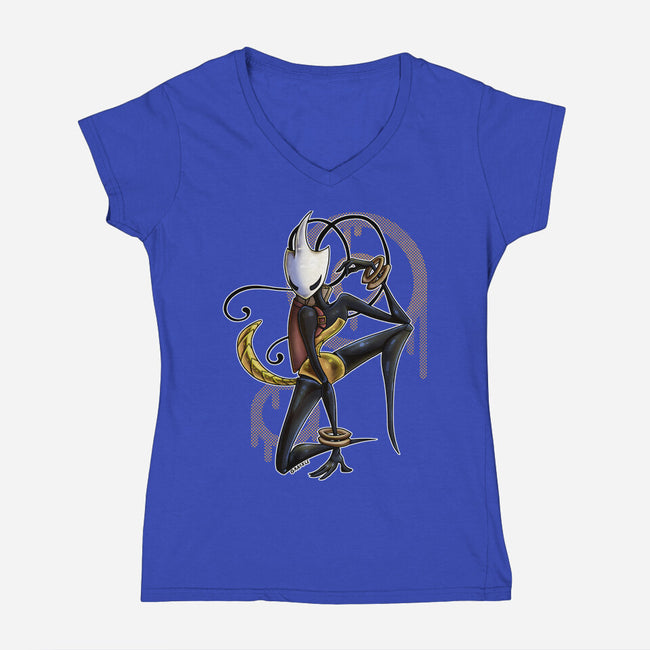 Musical Cartographer-Womens-V-Neck-Tee-JanGrackleArt