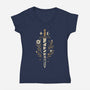 The Broken Sword-Womens-V-Neck-Tee-ricolaa
