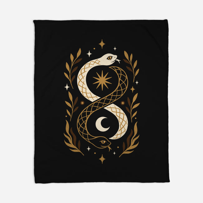 Gold Ouroboros-None-Fleece-Blanket-ricolaa