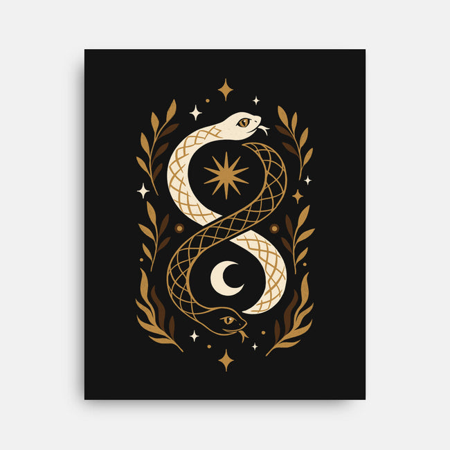 Gold Ouroboros-None-Stretched-Canvas-ricolaa