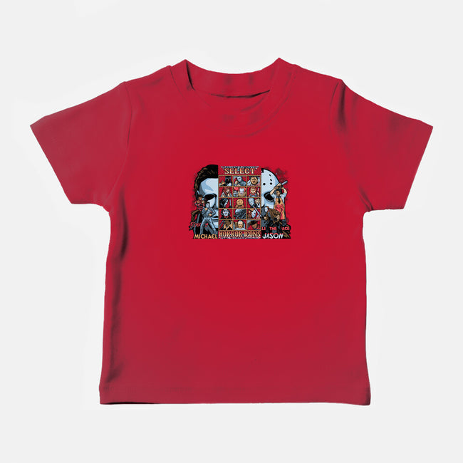 Clash Of Horror Icons-Baby-Basic-Tee-PrimePremne