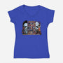 Clash Of Horror Icons-Womens-V-Neck-Tee-PrimePremne