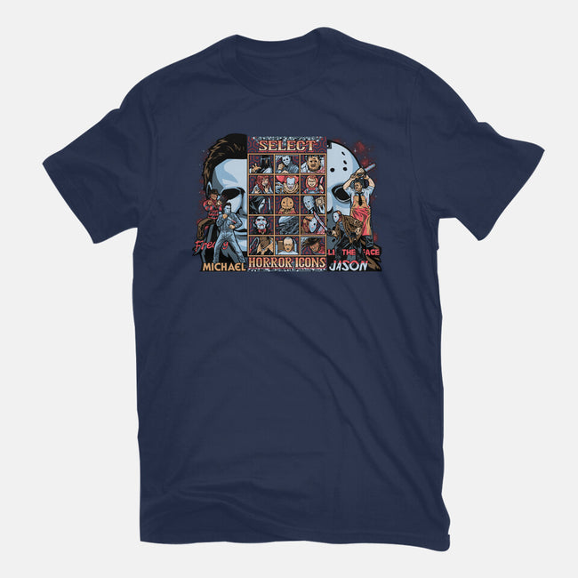 Clash Of Horror Icons-Womens-Basic-Tee-PrimePremne
