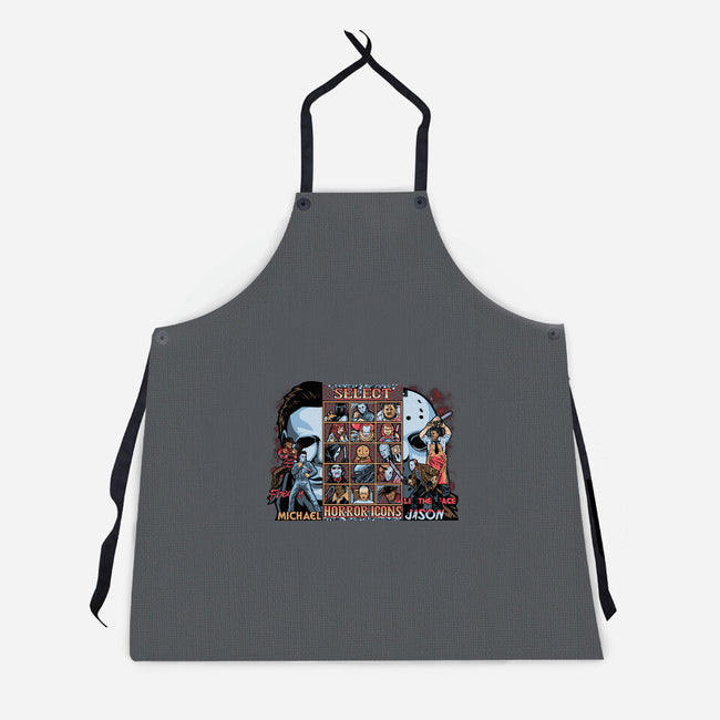 Clash Of Horror Icons-Unisex-Kitchen-Apron-PrimePremne