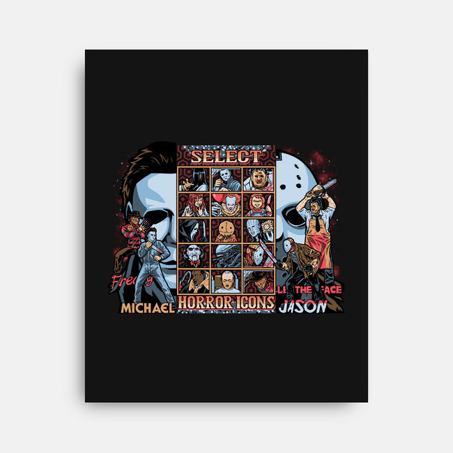 Clash Of Horror Icons-None-Stretched-Canvas-PrimePremne