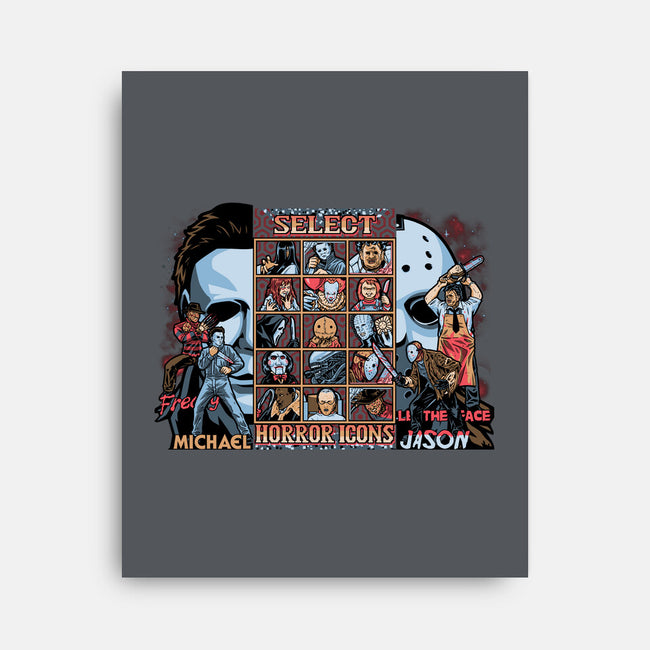 Clash Of Horror Icons-None-Stretched-Canvas-PrimePremne