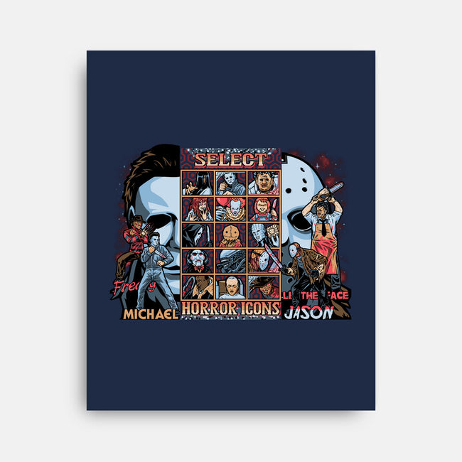Clash Of Horror Icons-None-Stretched-Canvas-PrimePremne