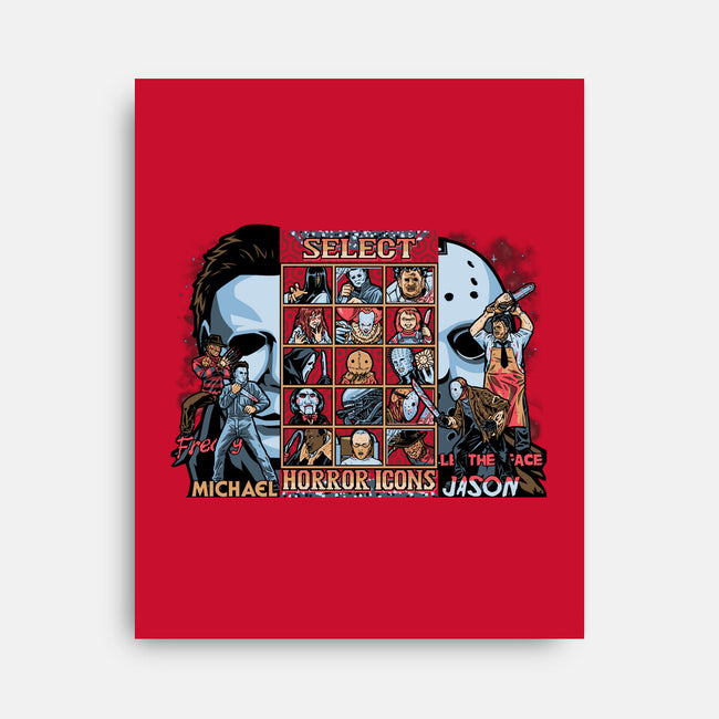 Clash Of Horror Icons-None-Stretched-Canvas-PrimePremne