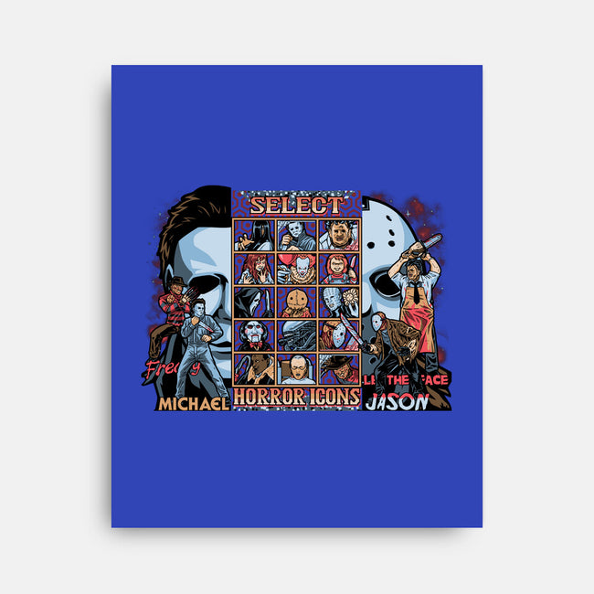 Clash Of Horror Icons-None-Stretched-Canvas-PrimePremne