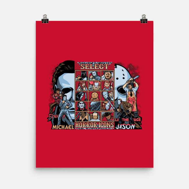 Clash Of Horror Icons-None-Matte-Poster-PrimePremne