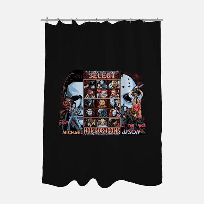 Clash Of Horror Icons-None-Polyester-Shower Curtain-PrimePremne