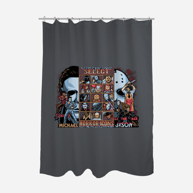 Clash Of Horror Icons-None-Polyester-Shower Curtain-PrimePremne