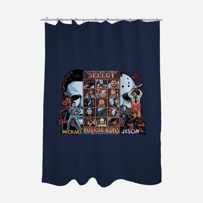 Clash Of Horror Icons-None-Polyester-Shower Curtain-PrimePremne