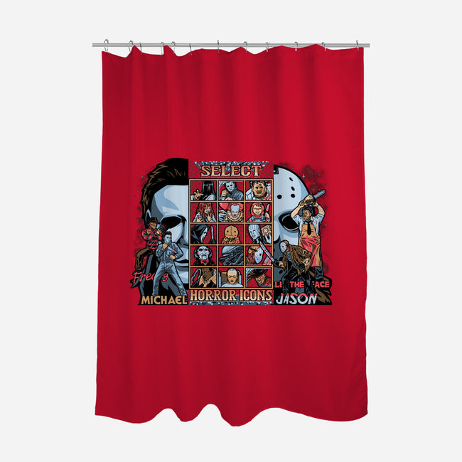 Clash Of Horror Icons-None-Polyester-Shower Curtain-PrimePremne