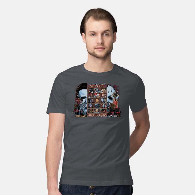 Clash Of Horror Icons-Mens-Premium-Tee-PrimePremne