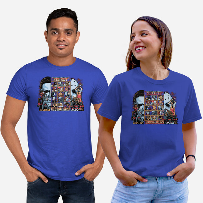 Clash Of Horror Icons-Unisex-Basic-Tee-PrimePremne