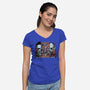 Clash Of Horror Icons-Womens-V-Neck-Tee-PrimePremne
