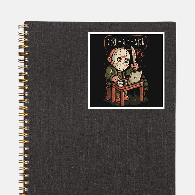 Ctrl Alt Stab-None-Glossy-Sticker-eduely