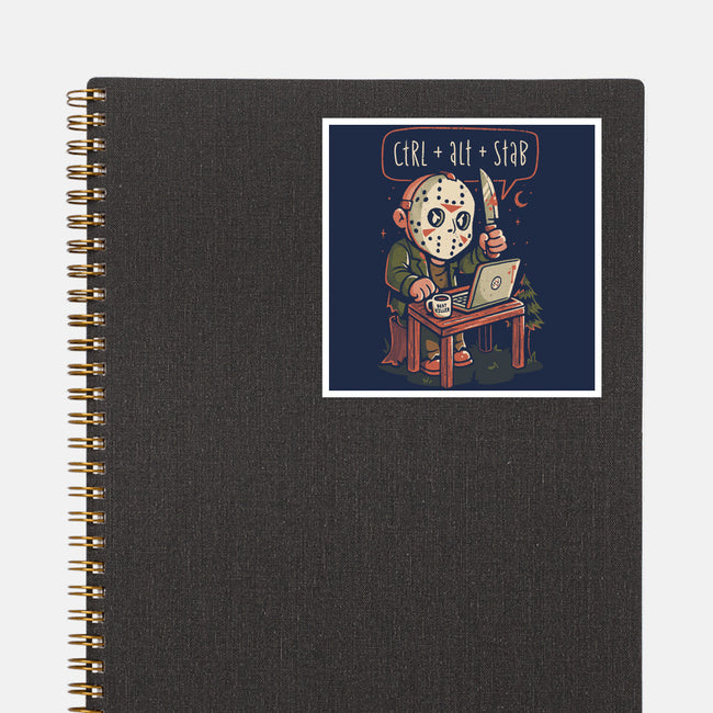 Ctrl Alt Stab-None-Glossy-Sticker-eduely