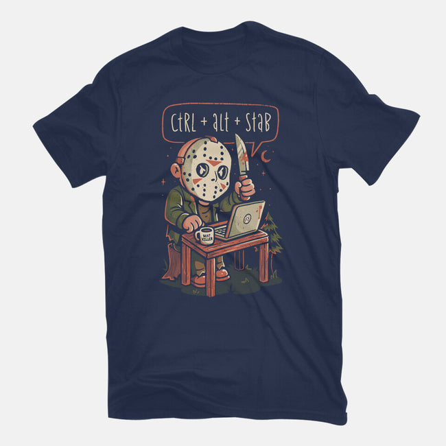Ctrl Alt Stab-Womens-Fitted-Tee-eduely