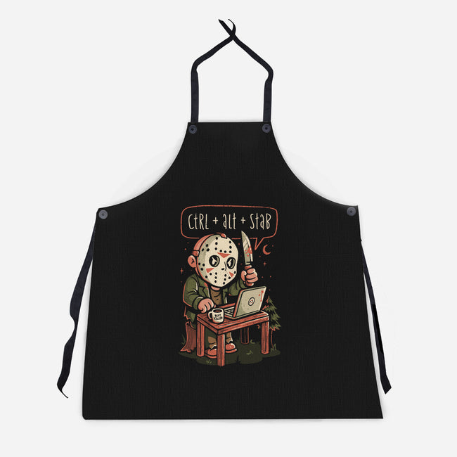 Ctrl Alt Stab-Unisex-Kitchen-Apron-eduely