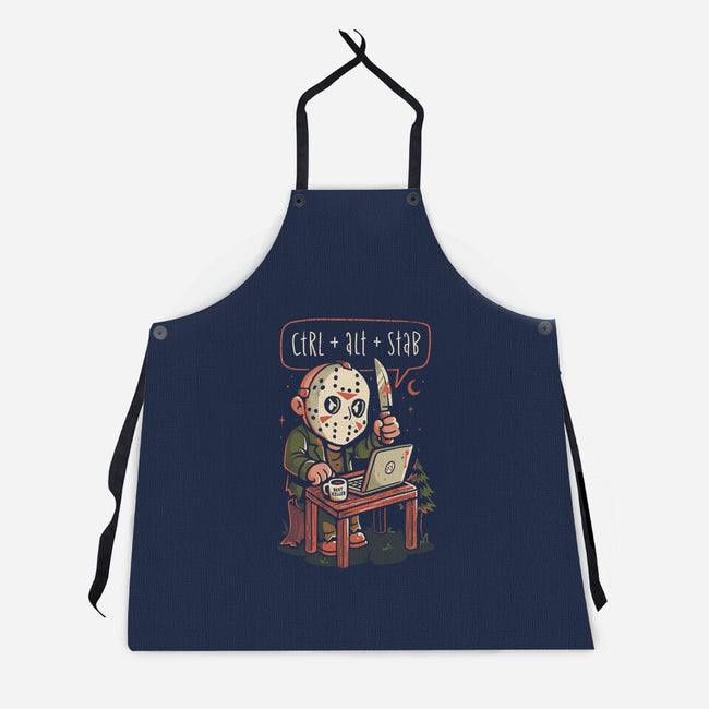 Ctrl Alt Stab-Unisex-Kitchen-Apron-eduely