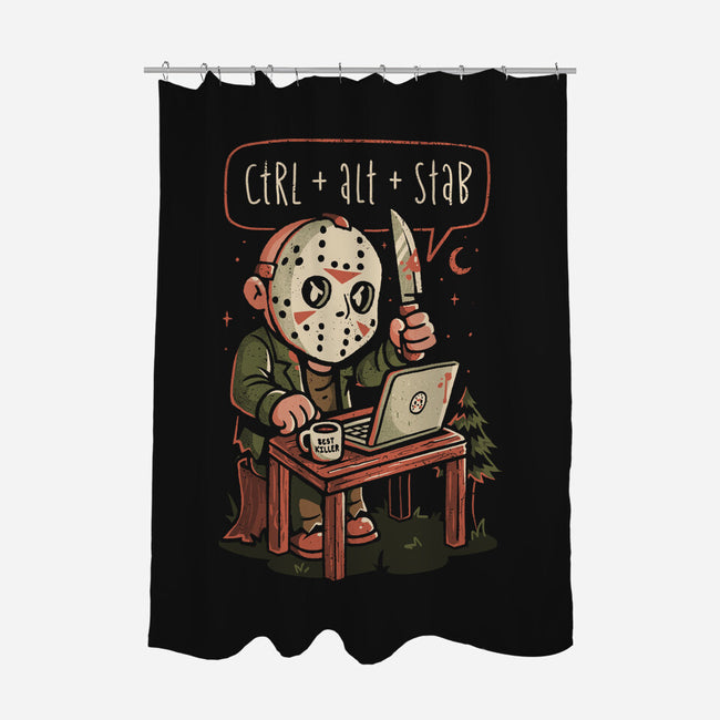 Ctrl Alt Stab-None-Polyester-Shower Curtain-eduely