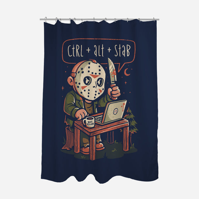 Ctrl Alt Stab-None-Polyester-Shower Curtain-eduely