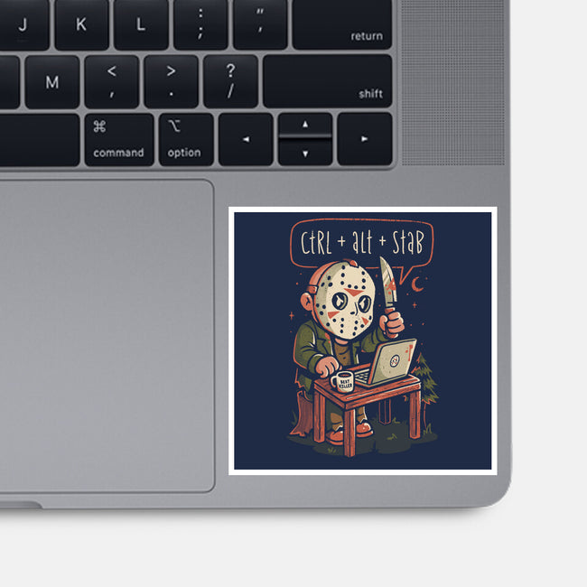 Ctrl Alt Stab-None-Glossy-Sticker-eduely