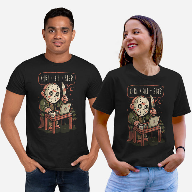 Ctrl Alt Stab-Unisex-Basic-Tee-eduely