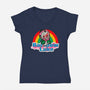 Rainbow Lake-Womens-V-Neck-Tee-Samuel