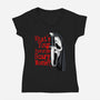 Scary Movie Slasher-Womens-V-Neck-Tee-goodidearyan